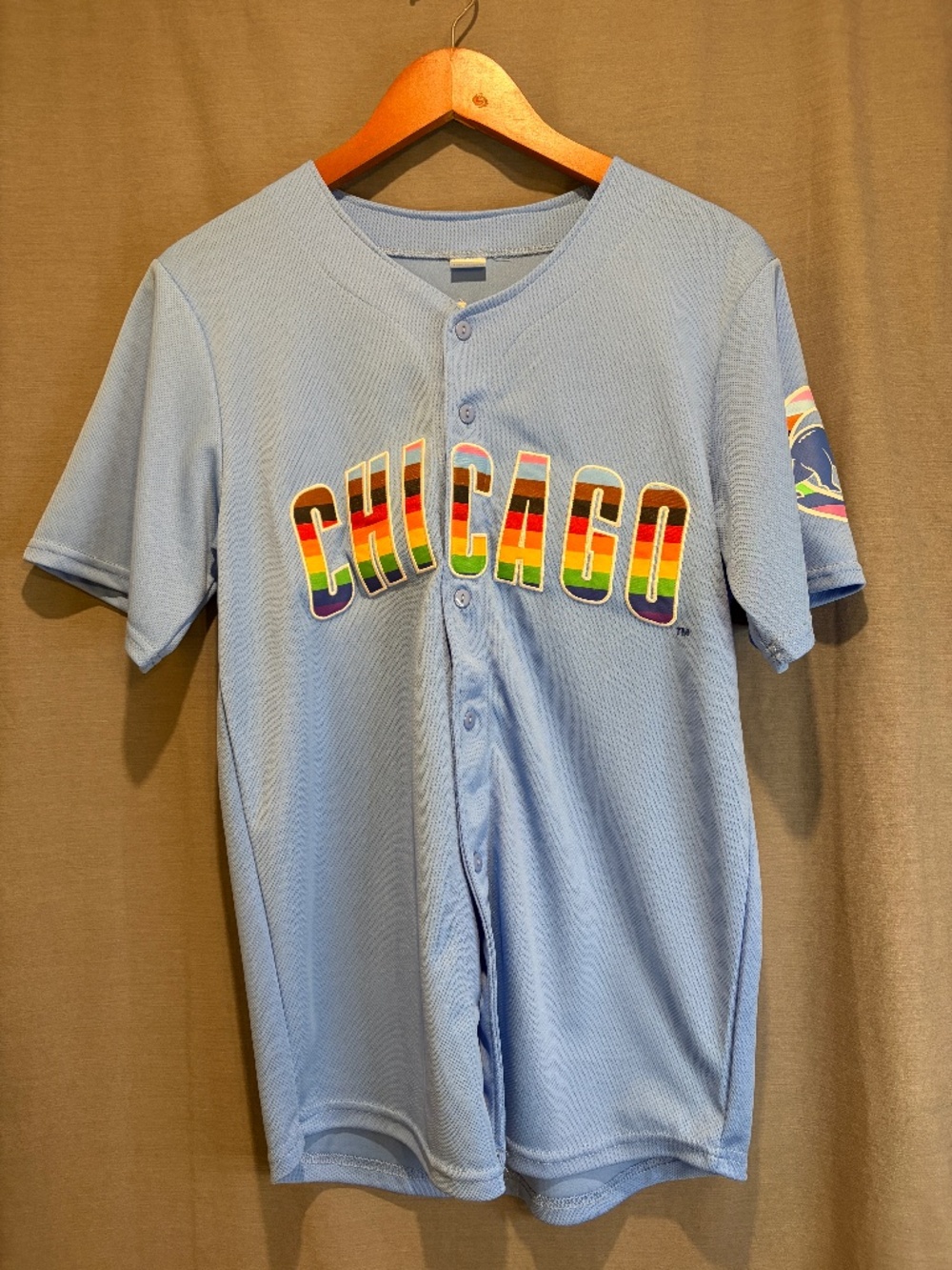 2024 Pride Chicago Cubs Jersey Adult Medium Blue MLB Baseball Rainbow